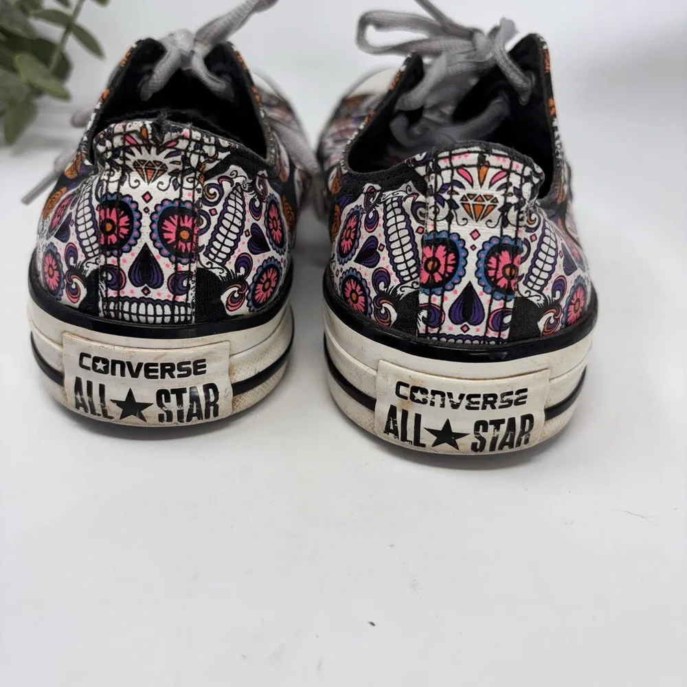 Converse Chuck Taylor All-Star Low-Top Sneakers Womens Size 7 Sugar Skull Mens 5